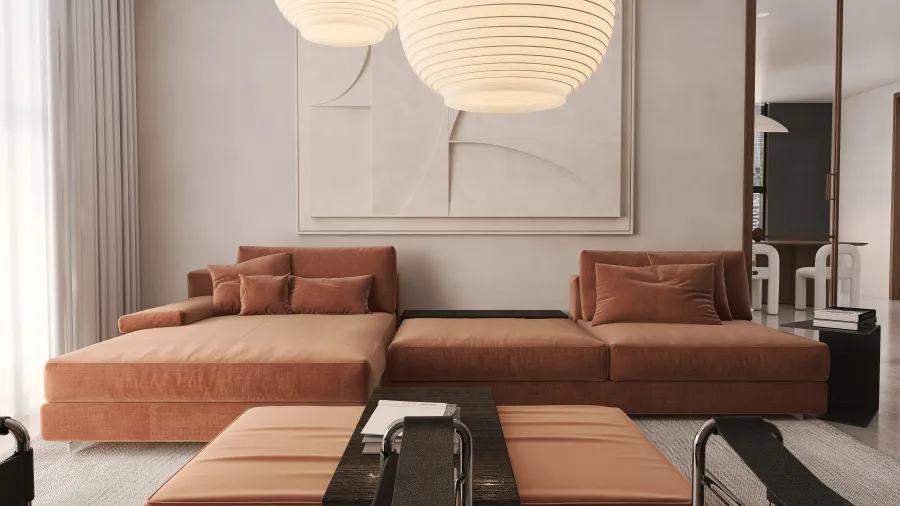 Apartamento Bauhaus 3d design renderings