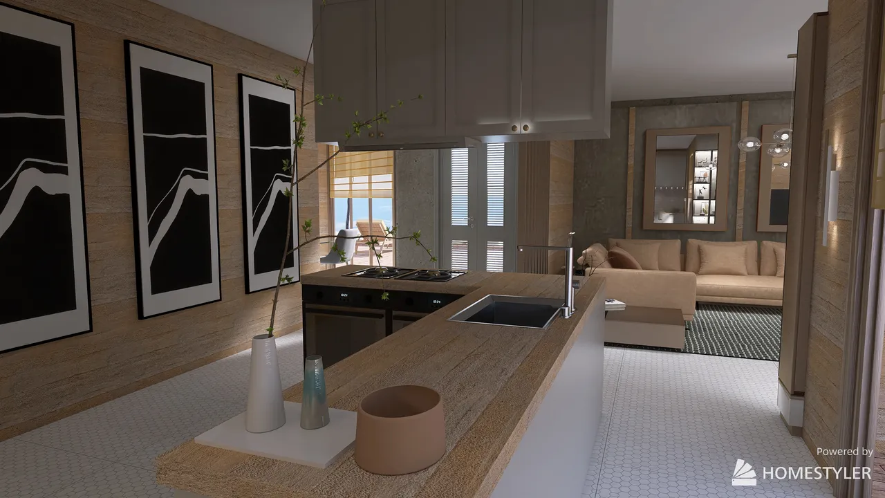 LivingDiningRoom 3d design renderings