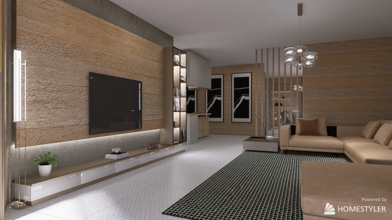 LivingDiningRoom 3d design renderings