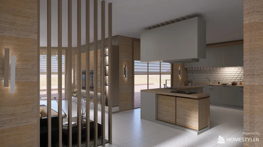kitchen/living room /diner 3d design renderings