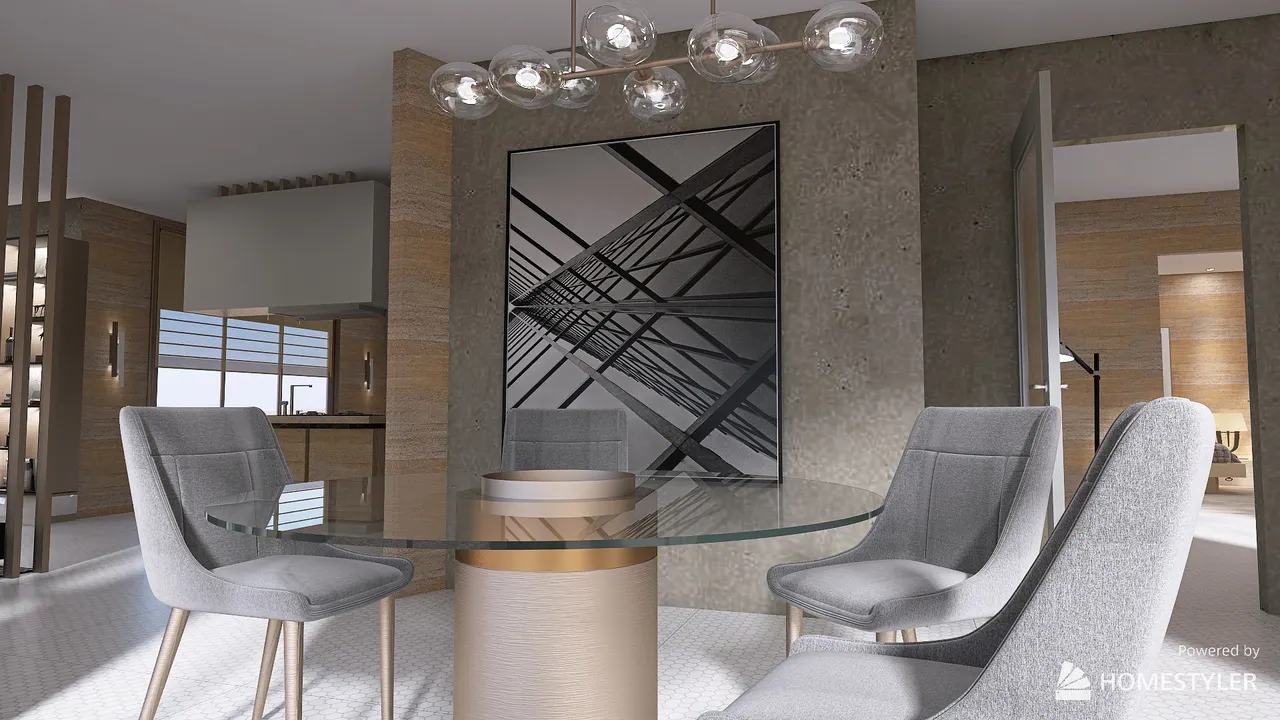 LivingDiningRoom 3d design renderings