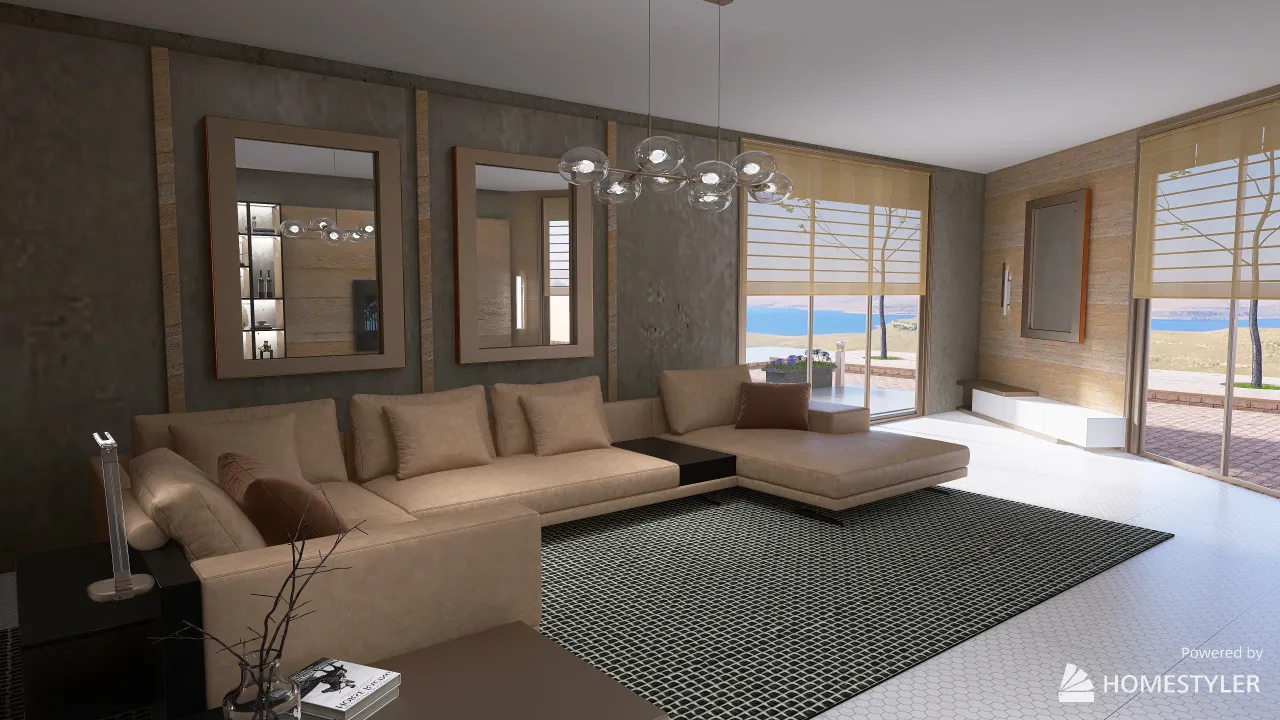 LivingDiningRoom 3d design renderings