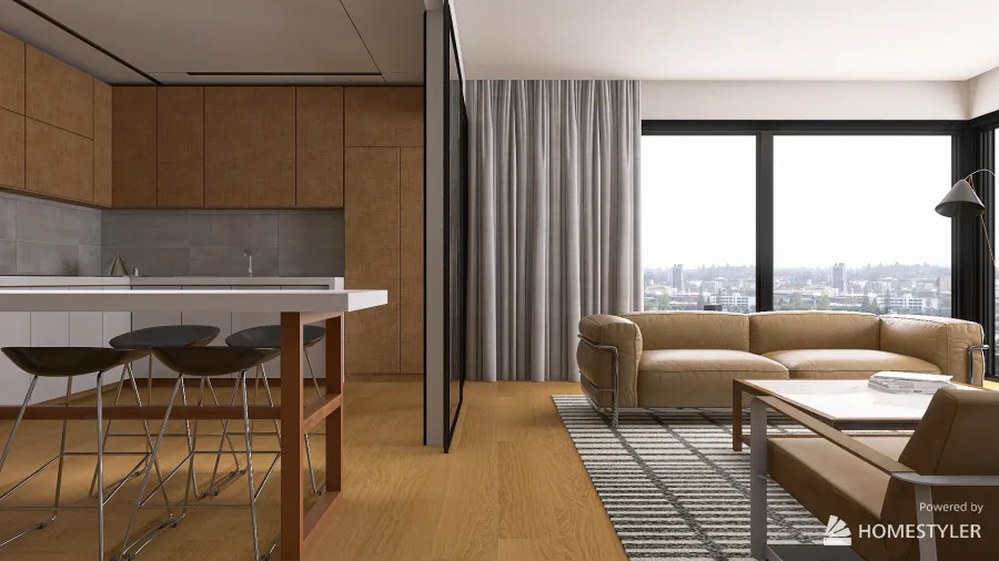 Bauhaus Apartment 3d design renderings