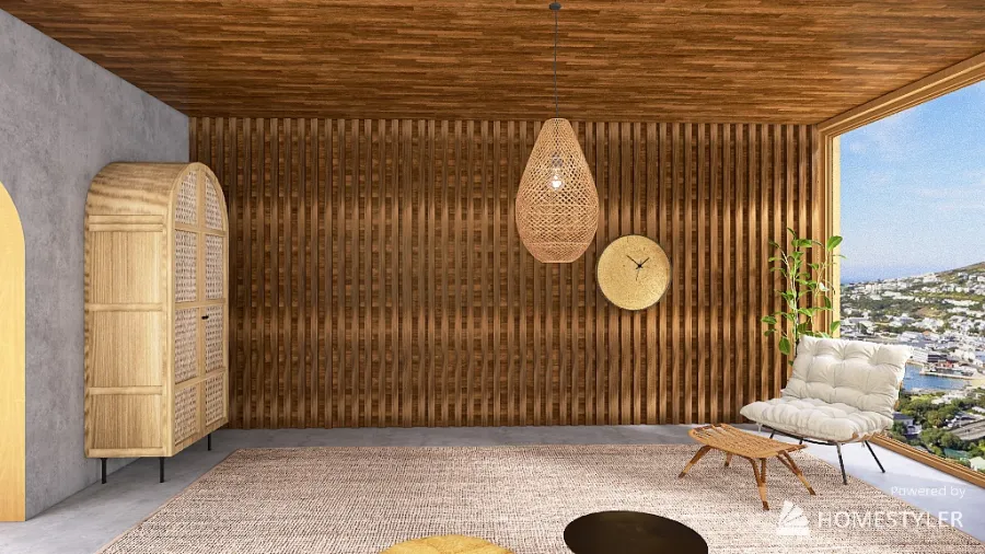 wabi-sabi interior 3d design renderings