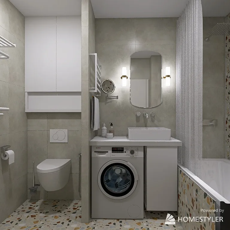 Bath CHERNYAHOVSKOGO 3d design renderings