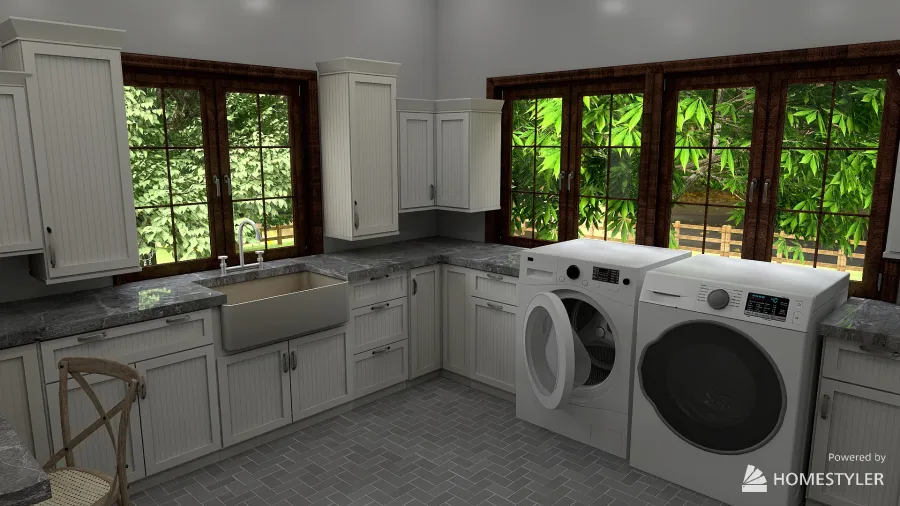 Second Floor  Laundry Room 3d design renderings