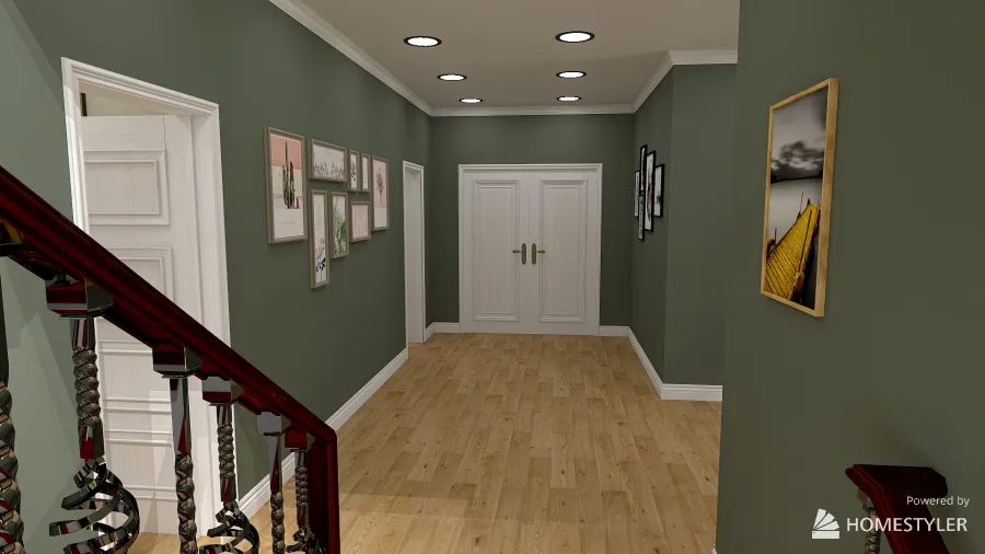 Second Floor Hallway 3d design renderings