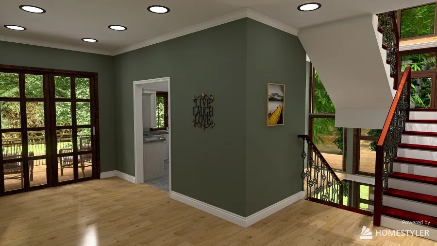 Second Floor Hallway 3d design renderings