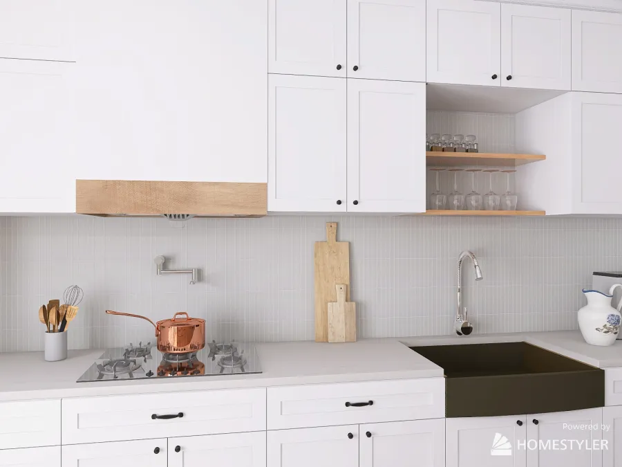 Living / Dining / Kitchen 3d design renderings