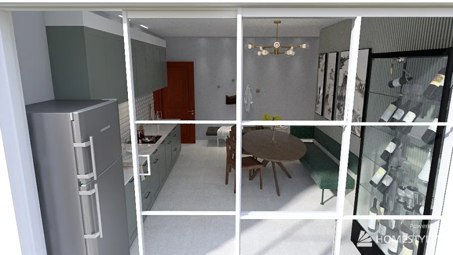 green apartment 3d design renderings