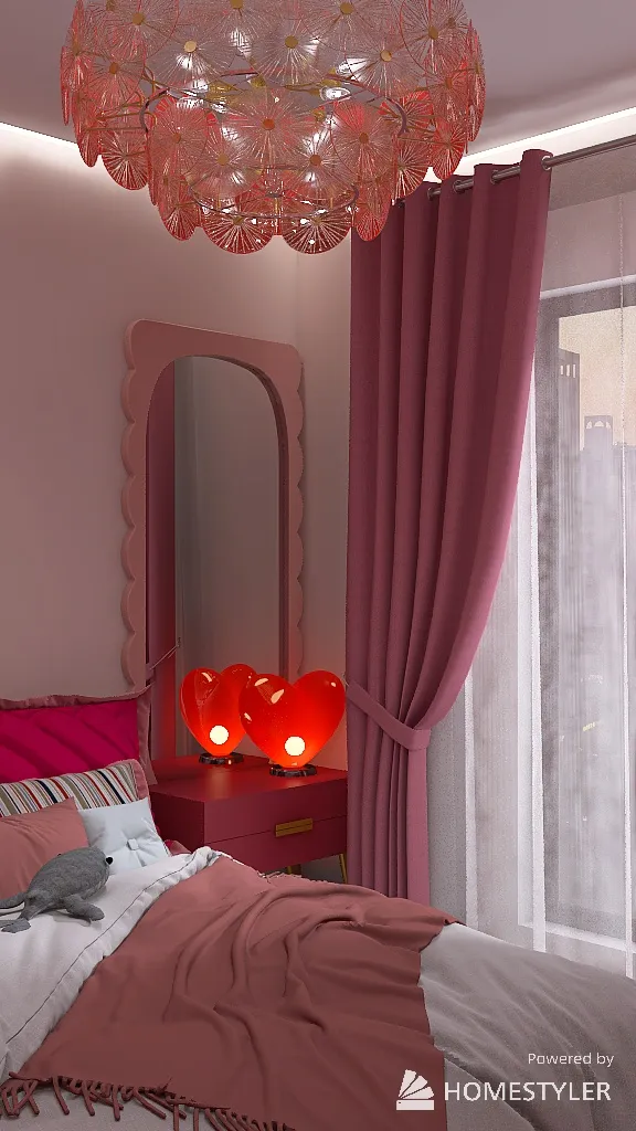 Barbie Bedroom 3d design renderings