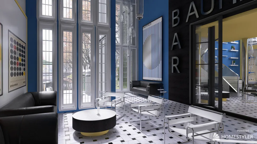 The Bauhaus Bar 3d design renderings