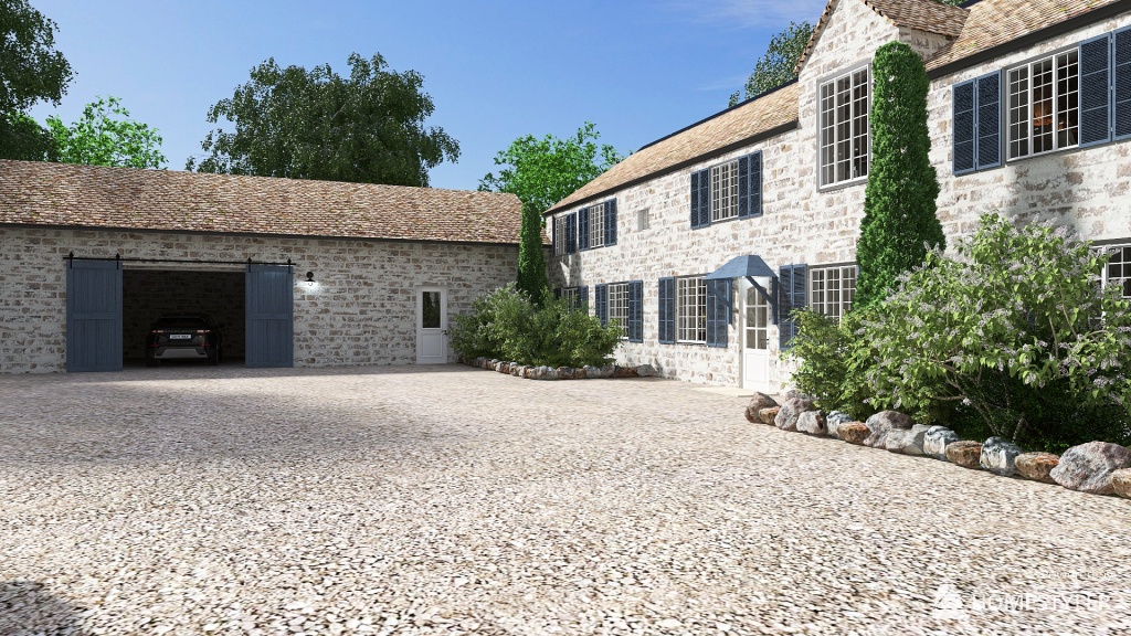 French farmhouse 3d design renderings