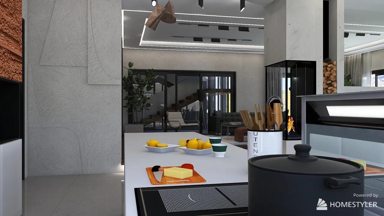 LivingDiningRoom 3d design renderings