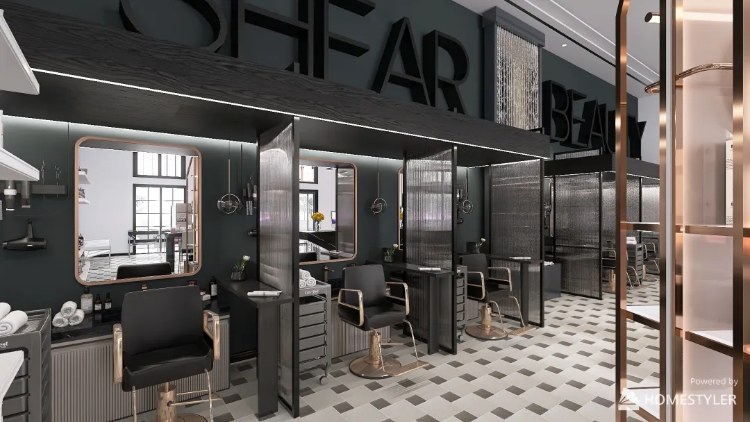 Shear Beauty Salon 3d design renderings
