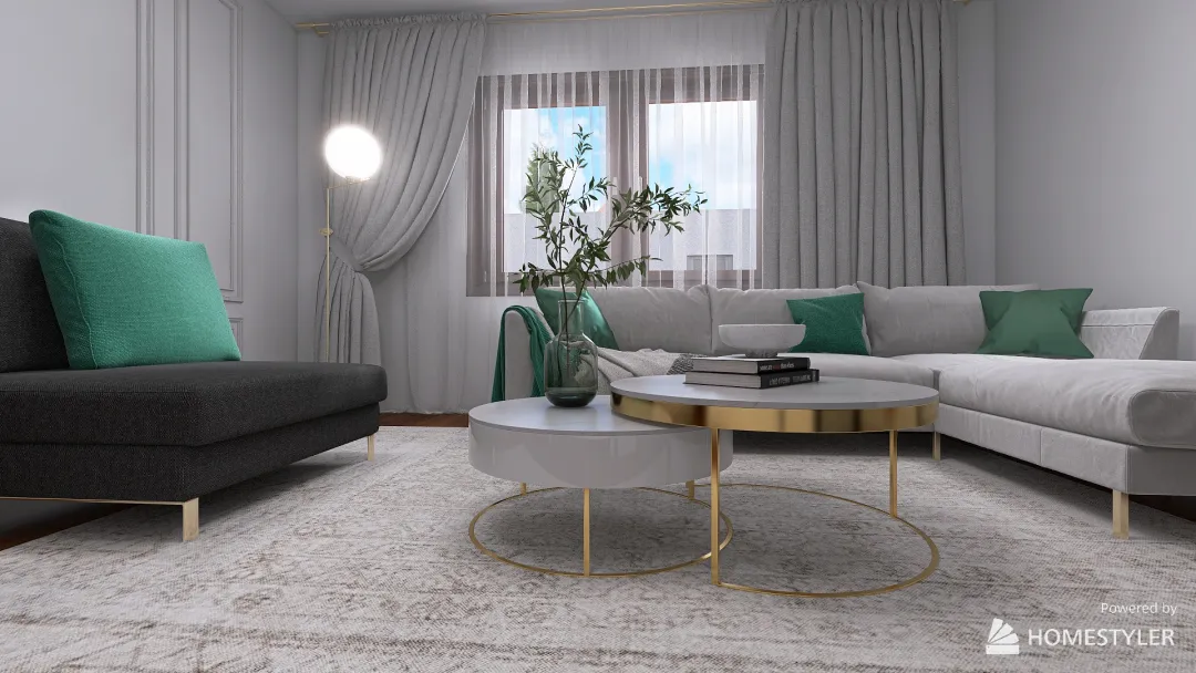 Living room, badroom, bathroom and kitchen 3d design renderings