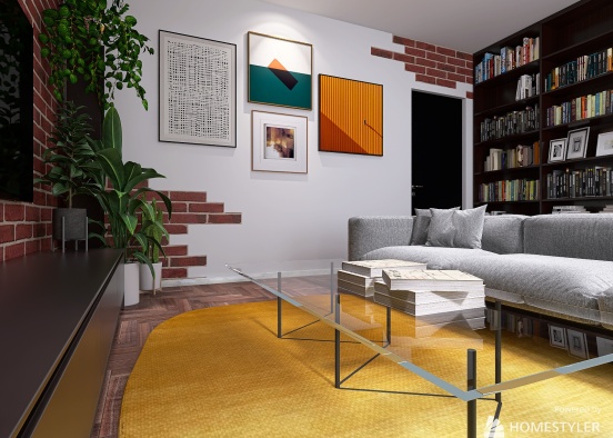 Poland / Wroclaw Inspired Living Room Design Rendering