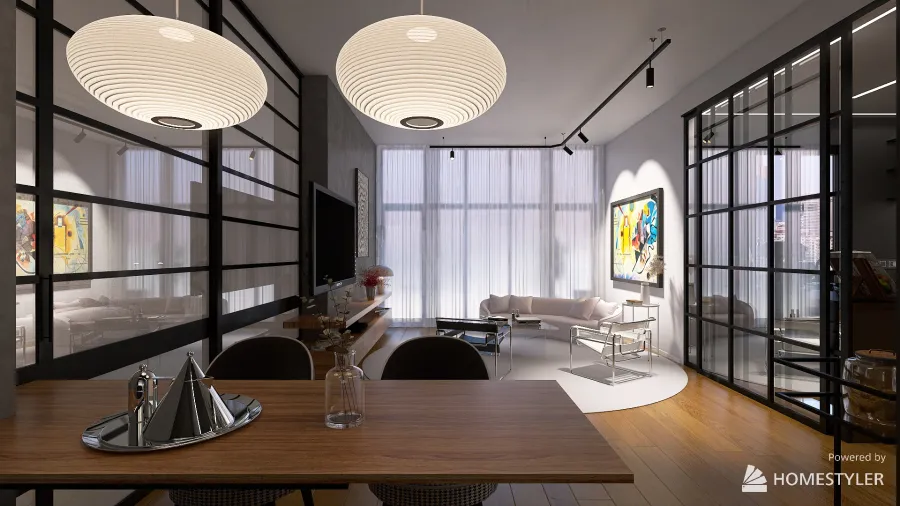 Living & Dining  Room 3d design renderings