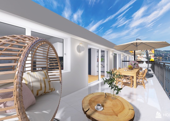 Gavina V1 - 4 bedroom 100m2 appartment with 100m2 Terrace - Nice French Riviera Design Rendering