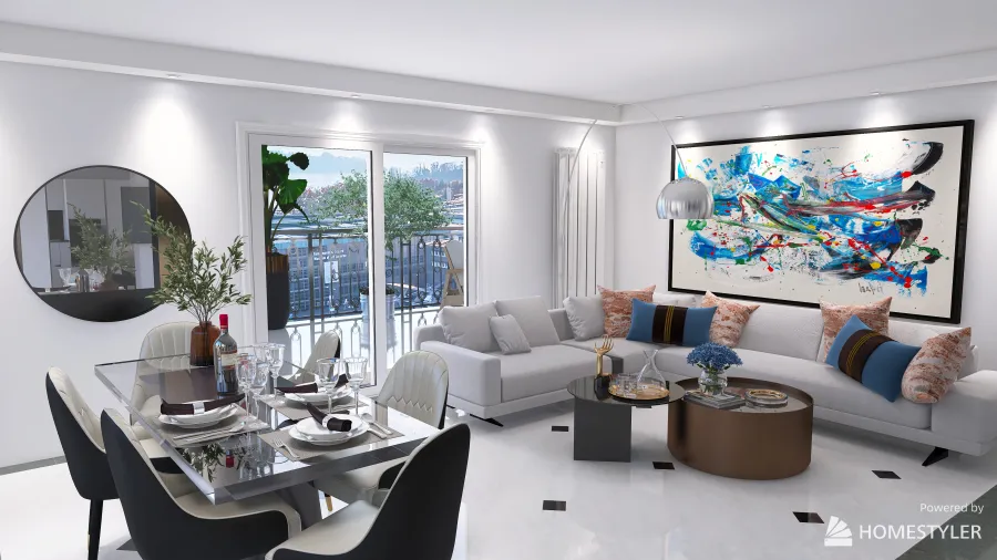 Gavina V1 - 4 bedroom 100m2 appartment with 100m2 Terrace - Nice French Riviera 3d design renderings