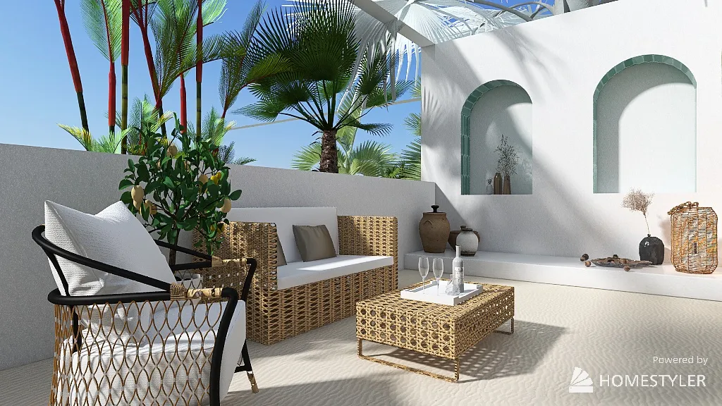 A house in Greece 3d design renderings