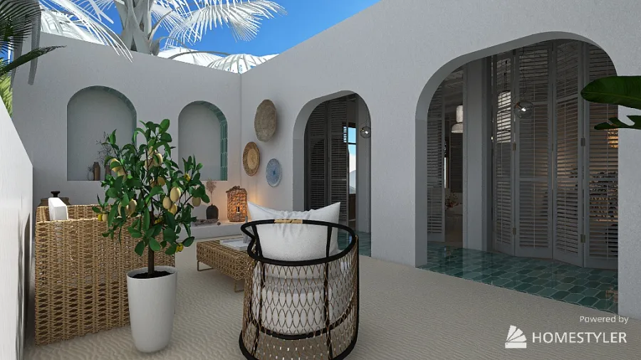 A house in Greece 3d design renderings