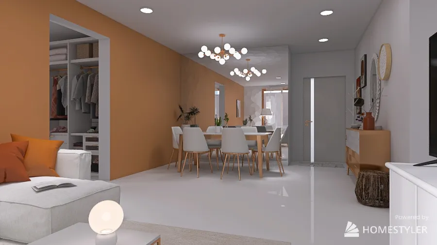 Orange motion 3d design renderings