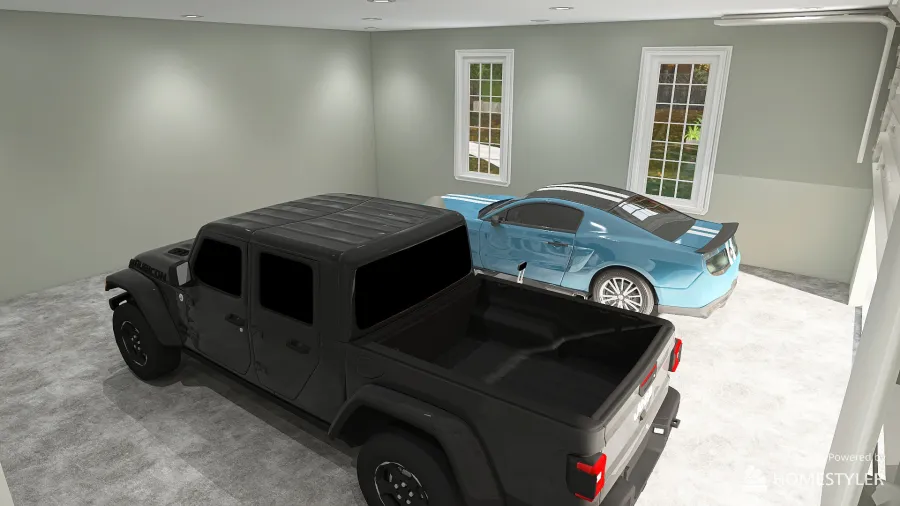 2-Car Garage 3d design renderings