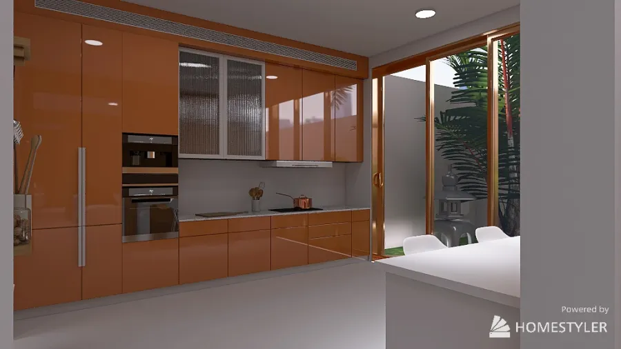 Orange motion 3d design renderings