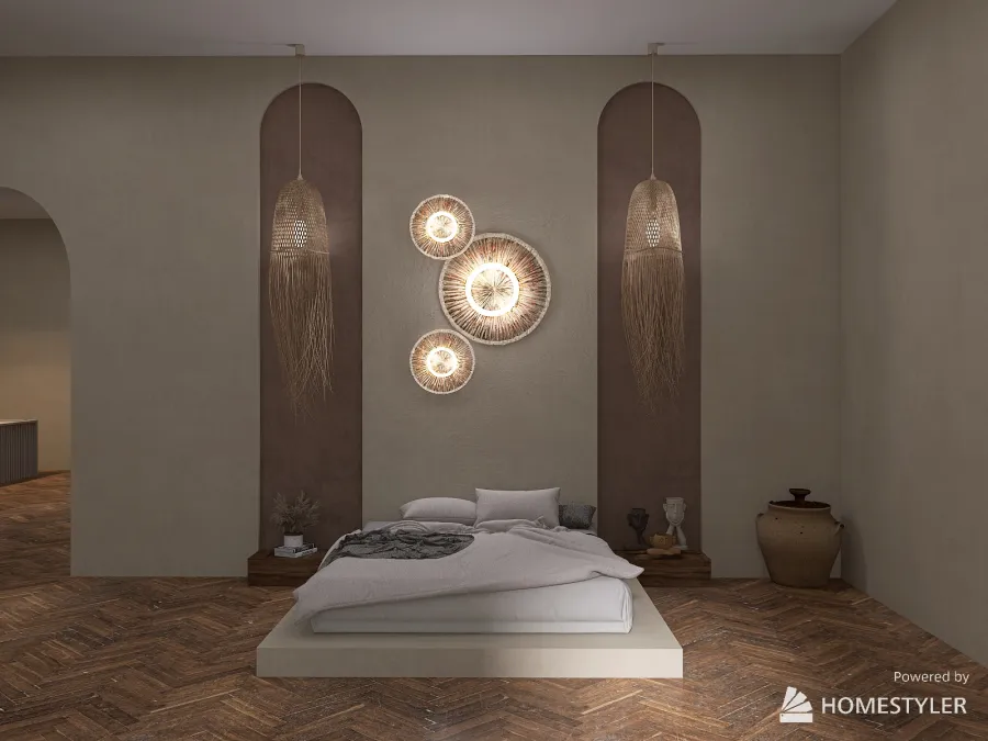 Master Bedroom & Bathroom 3d design renderings
