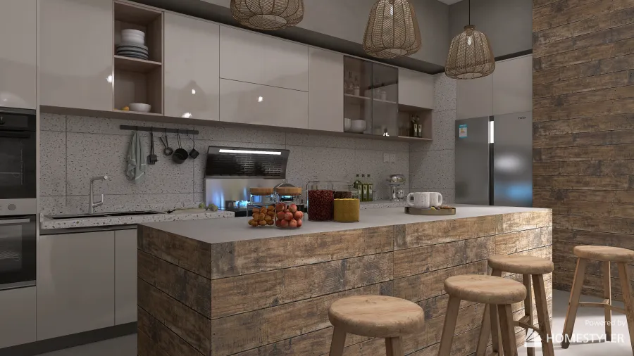 Kitchen diner 3d design renderings