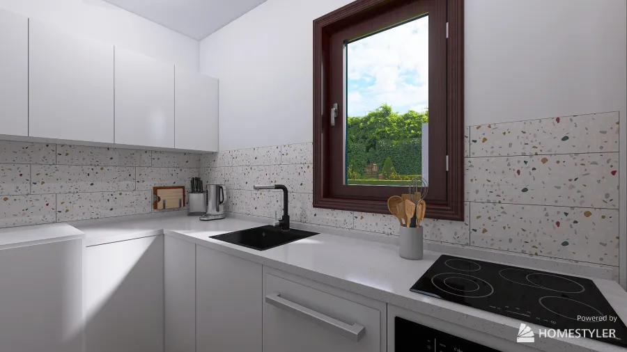 Living room, badroom, bathroom and kitchen 3d design renderings