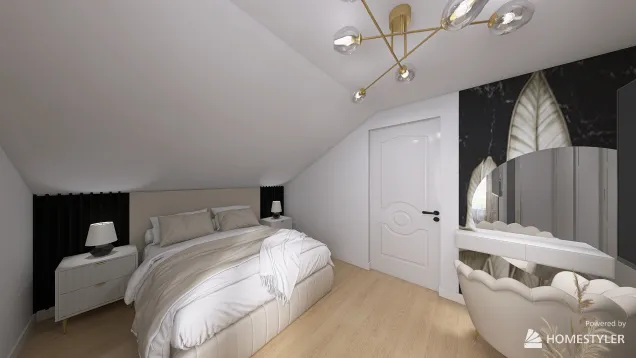 Sypialnia połączenie stylu boho z minimalistycznym loft
