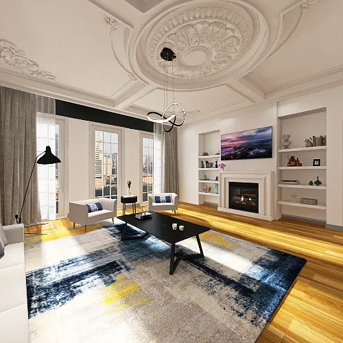 Copy of Room 1- Classic Black and White Design Rendering