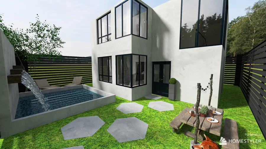 little villa 3d design renderings