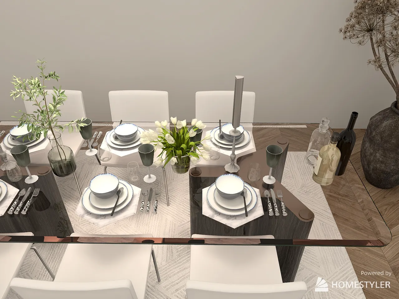 LivingDiningRoom 3d design renderings