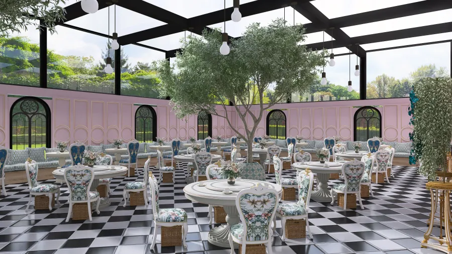Restaurant and Bar 3d design renderings