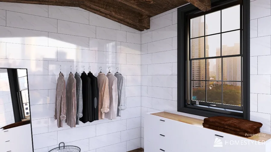 Rustic Dressing Room 3d design renderings