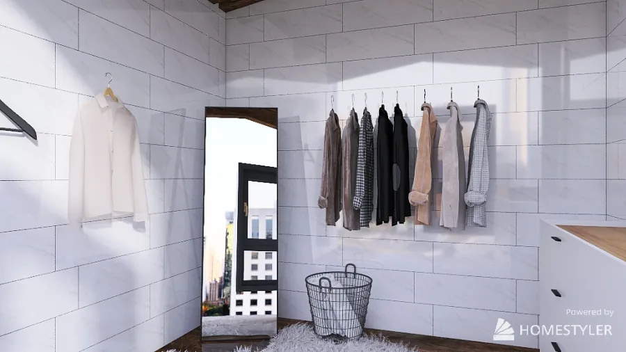 Rustic Dressing Room 3d design renderings