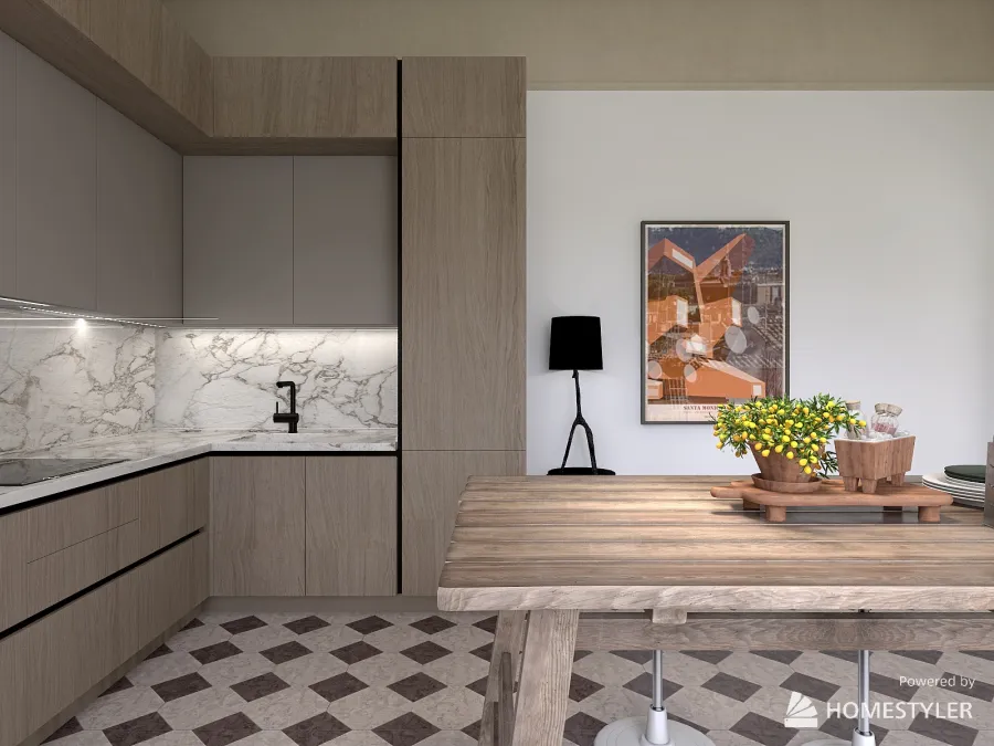 Contemporary Roma Apartment 3d design renderings