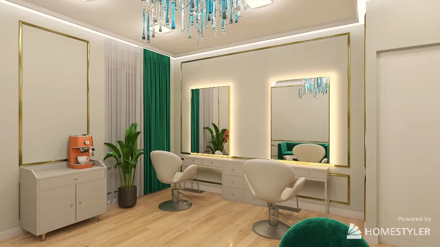 beauty salon 3d design renderings