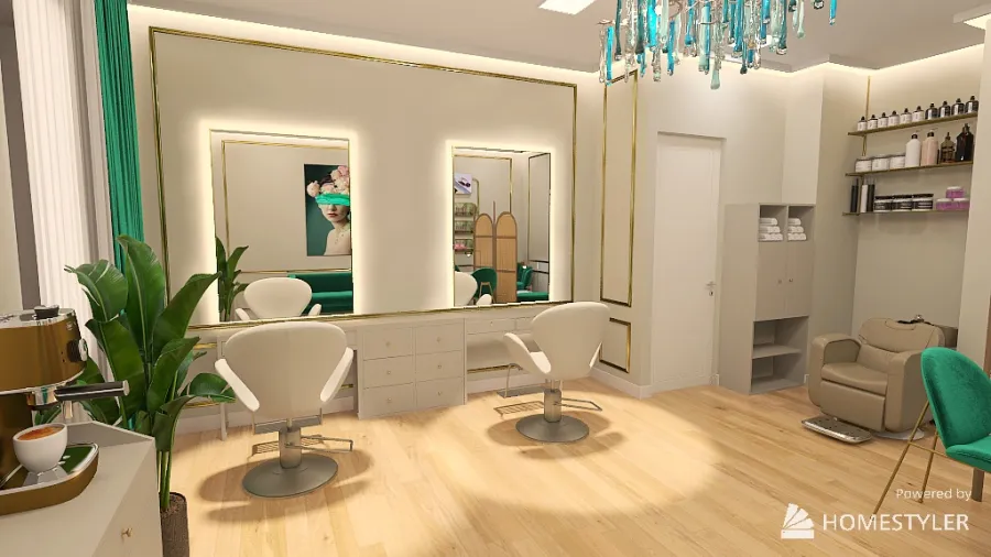 beauty salon 3d design renderings