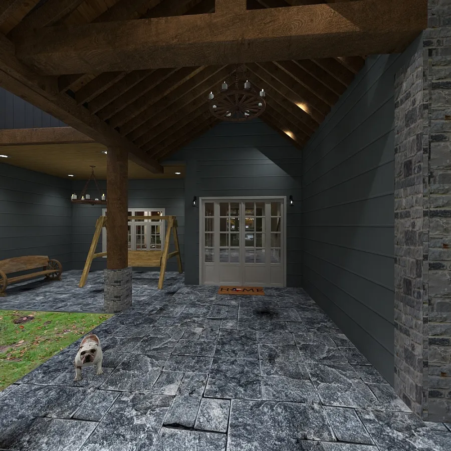 Covered Porch 3d design renderings