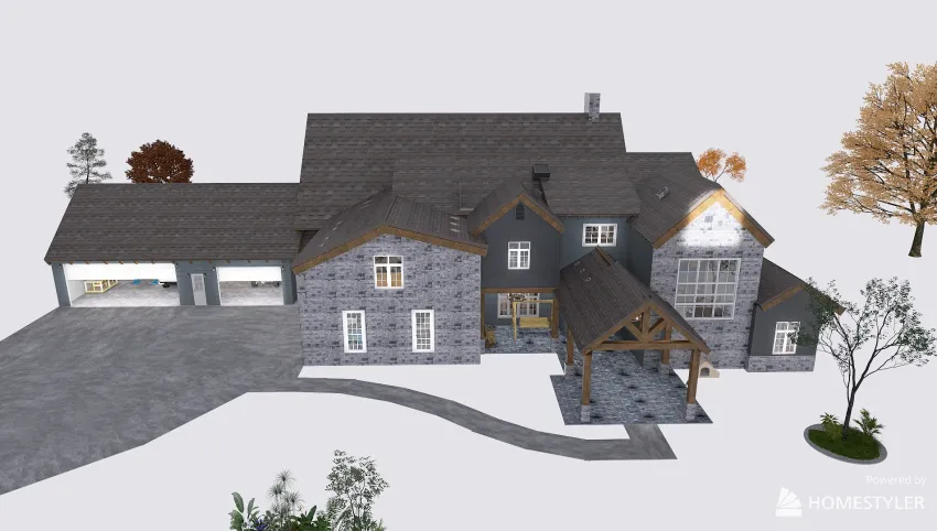 Two Story Country Home 3d design picture 1320.29