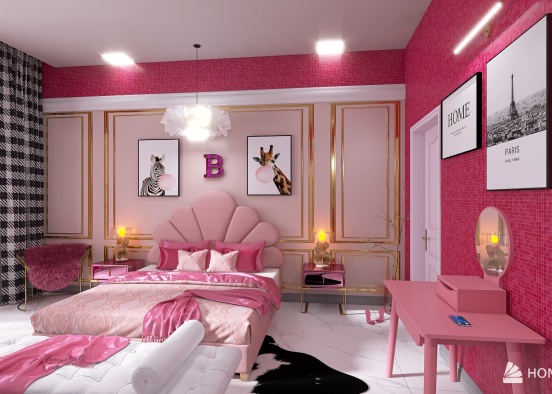Casa dos sonhos Barbie Design Rendering