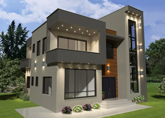 Modern Villa Design Rendering