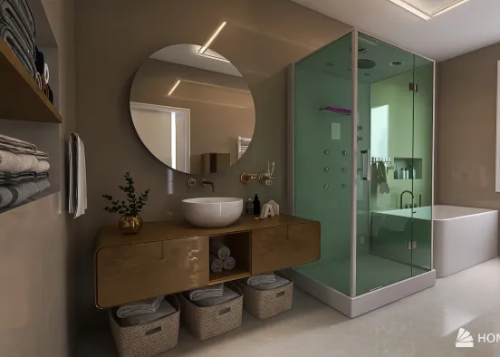 Resin Bathroom Design Rendering