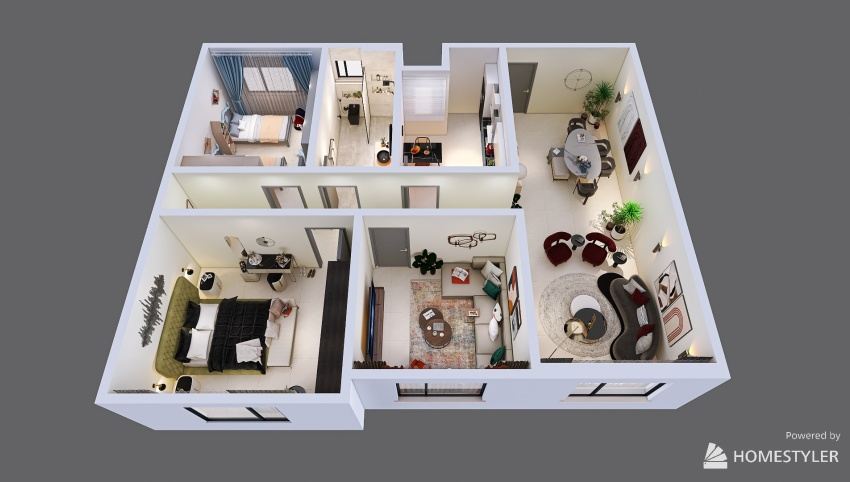 Omer Apartment 3d design picture 115.34