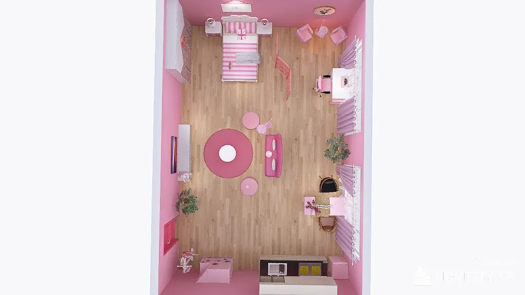 Barbie Dream Home 1 3d design renderings