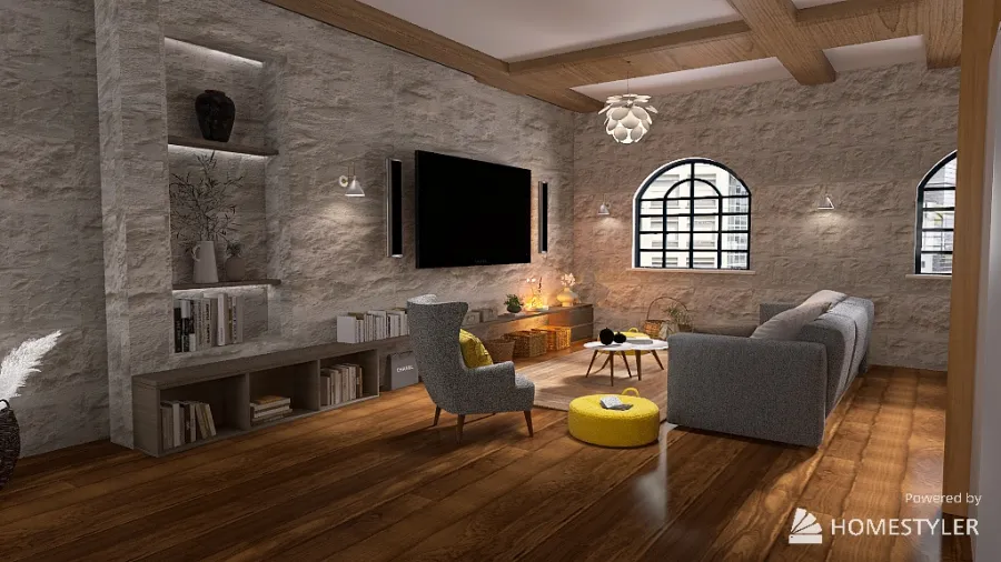 Appartement style scandinave 3d design renderings